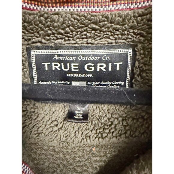 True Gift Mens Pebble Pile Pullover Sweatshirt Fuzzy 1/2 Zip Cocoa Brown XL - Picture 8 of 8